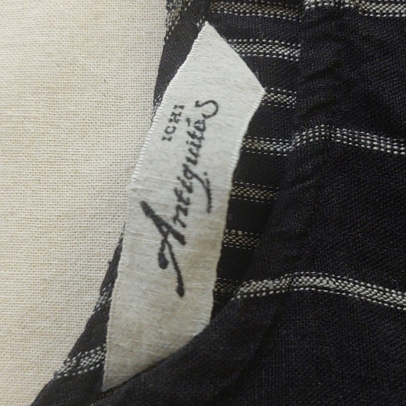 Ichi Antiquites Random Stripes Sleeveless Linen Pullover - Picture 3 of 10